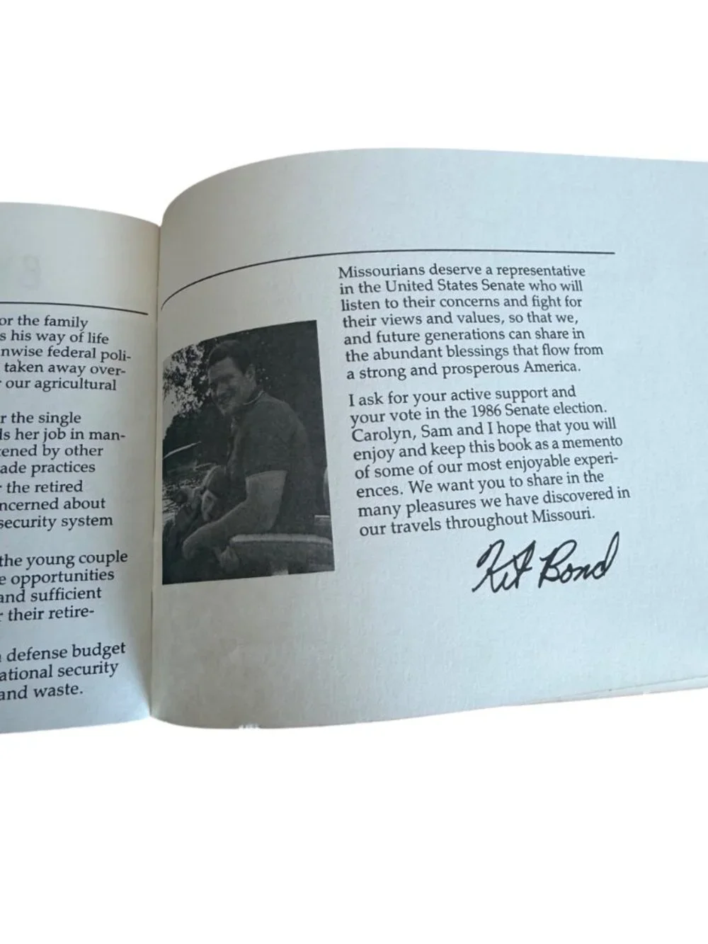 A Taste Of Missouri Bond Family Favorites Cookbook Signed Recipes Kit Carolyn